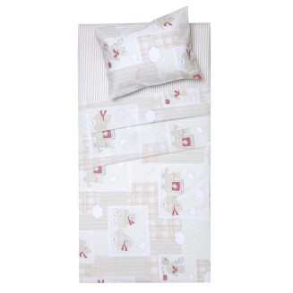 Σεντόνια Σετ Λίκνου 80x100 Viopros Κρις Μπέζ